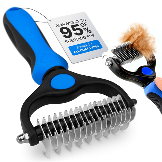 Dog Rake Brush for Shedding & Undercoat Care