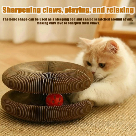 Large Cat Scratching Board with Playful Bell Ball