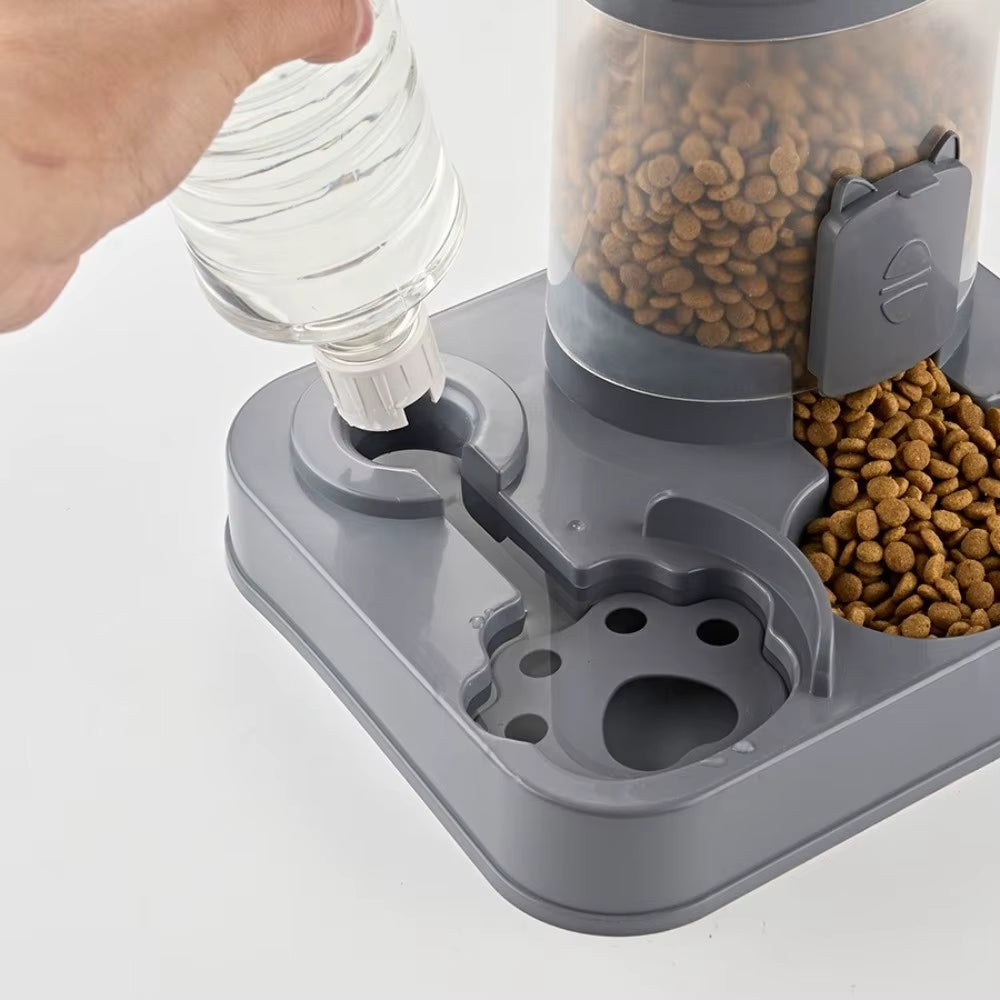 Automatic Automatic Cat Water Feeder with Water Fountain Large Capacity Pet Water Dispenser Detachable 2-In-1